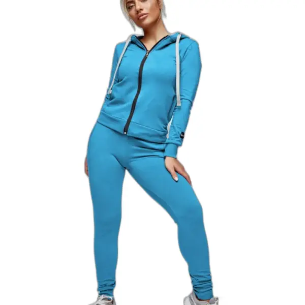 Body Move - Παντελόνι φούτερ με μανσέτα 1019 Σιέλ 1019#S