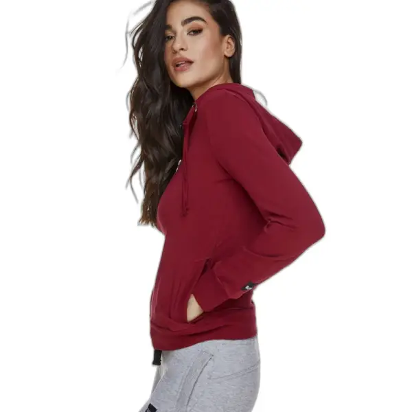 Body Move - Ζακέτα φούτερ με κουκούλα 1020 Μπορντό 1020#M