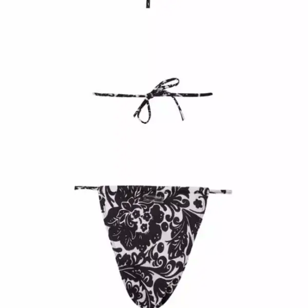 gigi bikinis Μαγιό Σετ Μπικίνι Τριγωνάκι floral 3533222 Λευκό/Μαύρο