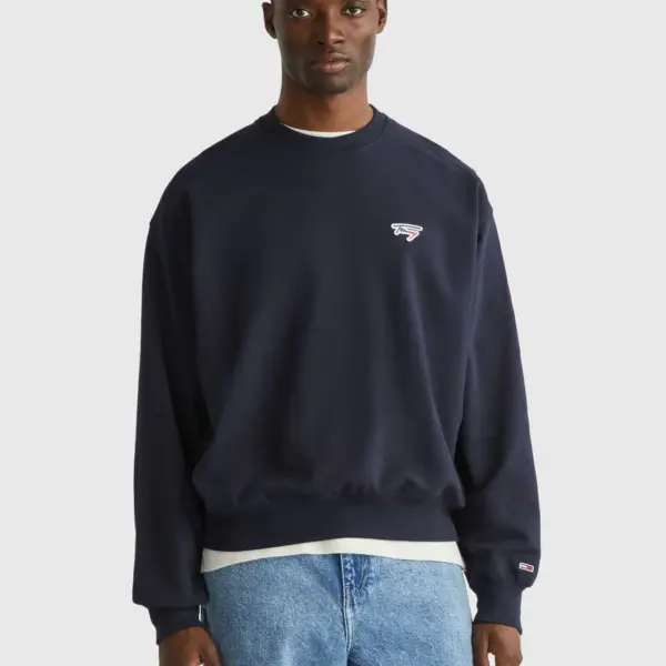 tommy hilfiger Ανδρικό Φούτερ tjm boxy signature crew dm0dm168130 c87 Μπλε Ναυτικό