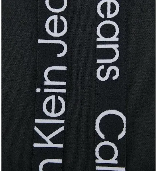 calvin klein Γυναικείο Φούτερ με Κουκούλα logo drawcord hoodie j20j221942 beh Μαύρο