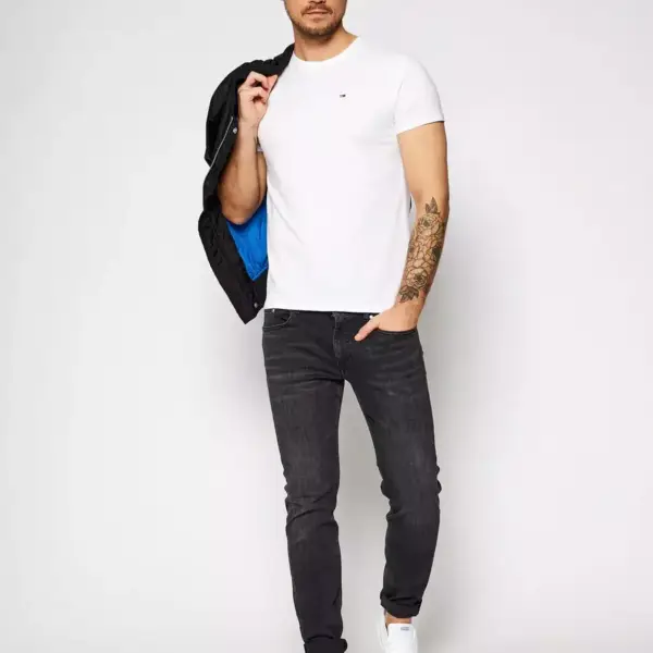 tommy hilfiger Ανδρικό t shirt tjm original jersey dm0dm04411 100 Λευκό