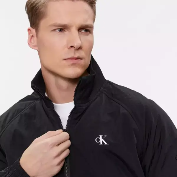 calvin klein Ανδρικό Χειμωνιάτικο Μπουφάν harrington jacket j30j324697 beh Μαύρο