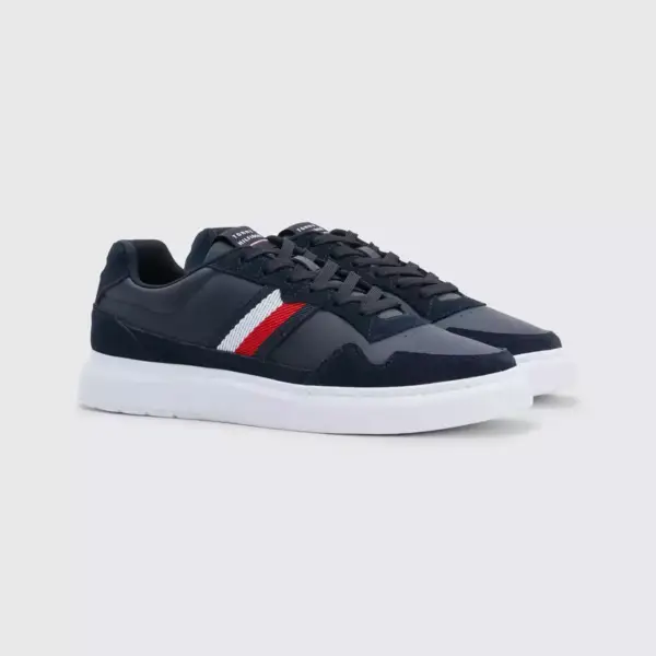 tommy hilfiger lightweight leather mix cup Ανδρικά sneakers fm0fm04427 dw5 Μπλε Ναυτικό