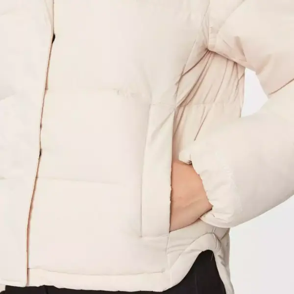 calvin klein Κοντό Γυναικείο puffer Χειμωνιάτικο Μπουφάν monologo non down sherpa j20j221377 abj Εκρού