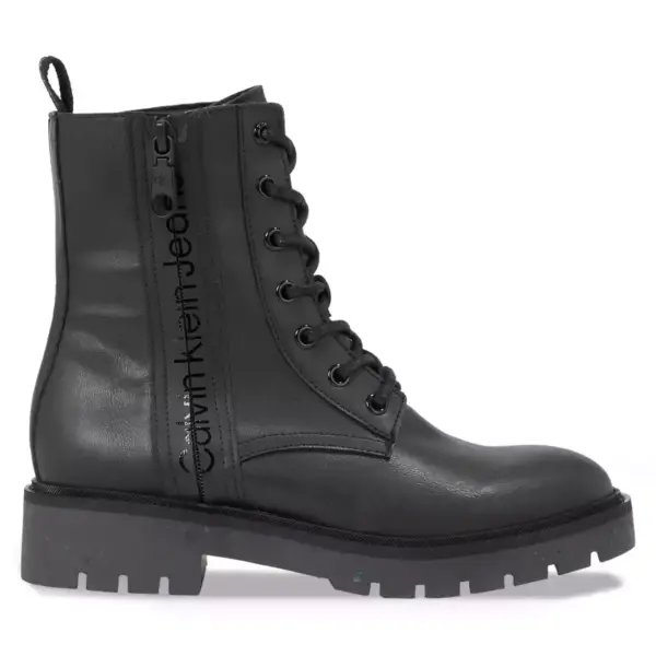 calvin klein Γυναικεία Μποτάκια combat mid laceup boot wn yw0yw01255 0gt Μαύρα