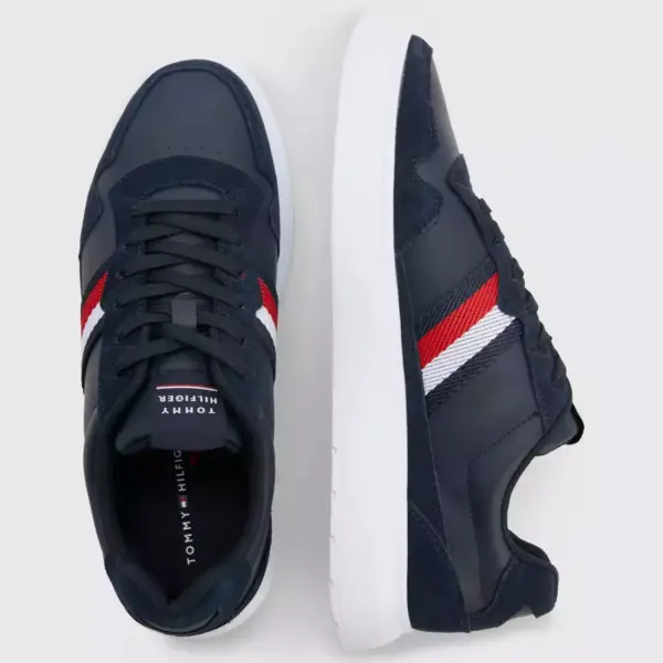 tommy hilfiger lightweight leather mix cup Ανδρικά sneakers fm0fm04427 dw5 Μπλε Ναυτικό