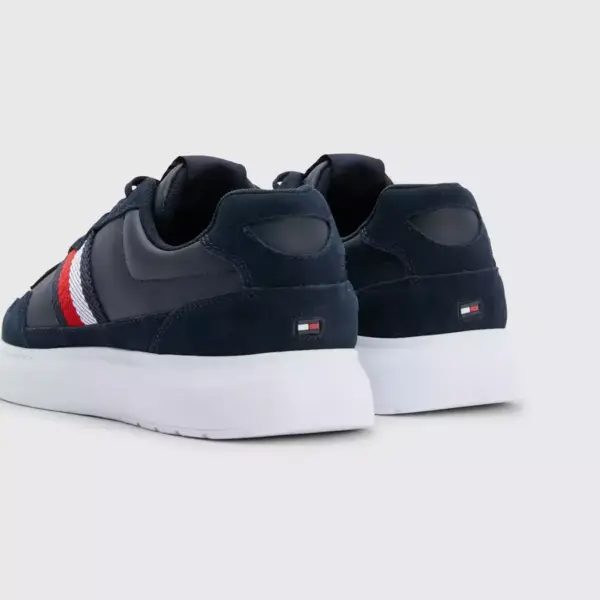 tommy hilfiger lightweight leather mix cup Ανδρικά sneakers fm0fm04427 dw5 Μπλε Ναυτικό