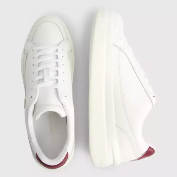 tommy hilfiger Γυναικεία sneaker th elevated court fw0fw07568 ybh Λευκό