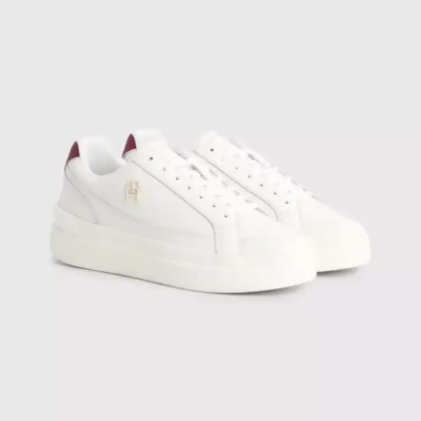 tommy hilfiger Γυναικεία sneaker th elevated court fw0fw07568 ybh Λευκό