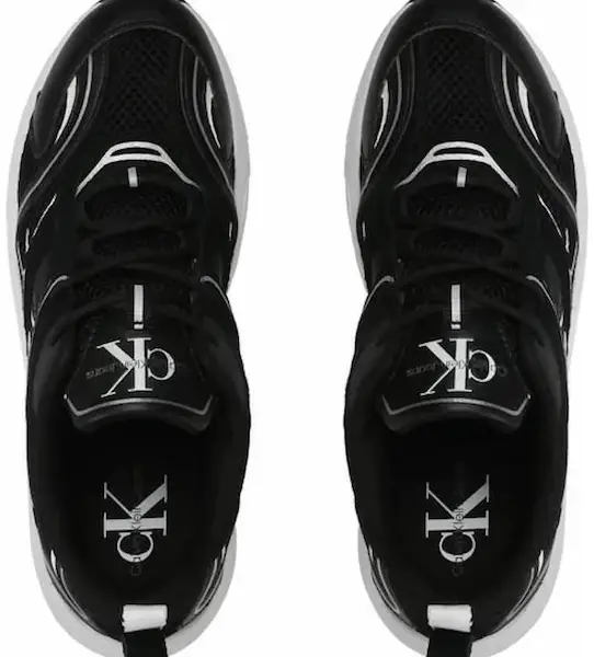 calvin klein Ανδρικά sneakers retro tennis su mesh wn ym0ym00589 0gm Μαύρο