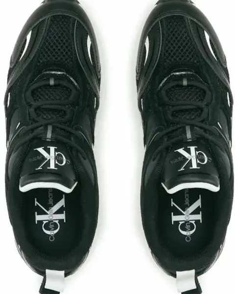 calvin klein Γυναικεία sneakers retro tennis su mesh wn yw0yw00891 0gm Μαύρο
