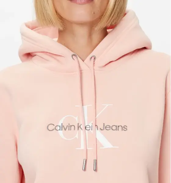 calvin klein Γυναικείo Φούτερ Μπλούζα με Κουκούλα regular fit j20j221335 tlv Ροζ
