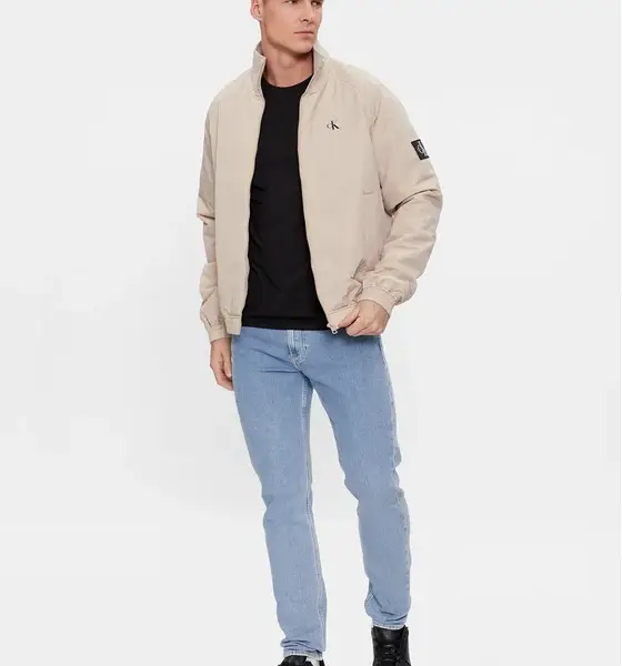 calvin klein Ανδρικό Χειμωνιάτικο Μπουφάν harrington jacket regular fit j30j324697 ped Μπεζ