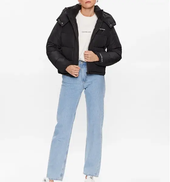 calvin klein Κοντό Γυναικείο puffer Μπουφάν j20j221377 beh Μαύρο