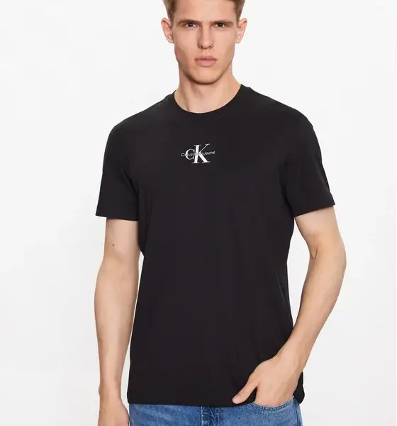 calvin klein Ανδρικό t shirt regular fit j30j323483 beh Μαύρο