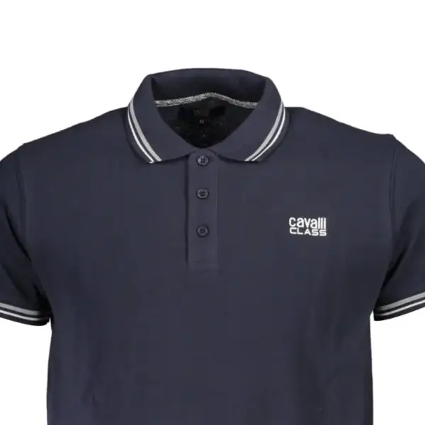cavalli class Ανδρικό polo t shirt qxt64t kb002 04926 Μπλε Ναυτικό