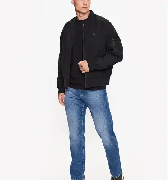 calvin klein Ανδρικό Χειμωνιάτικο Μπουφάν lightweight bomber jacket j30j323842 beh Μαύρο
