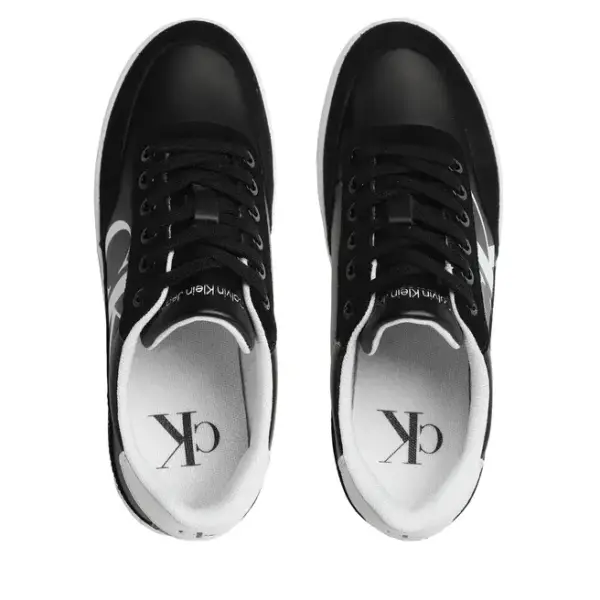 calvin klein Γυναικεία sneakers classic cupsole laceup mix lth yw0yw01057 beh Μαύρο