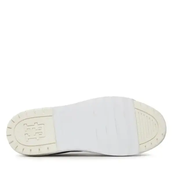 tommy hilfiger Δερμάτινα Γυναικεία sneakers th monogram basket sneaker lo fw0fw07756 aes Μπεζ