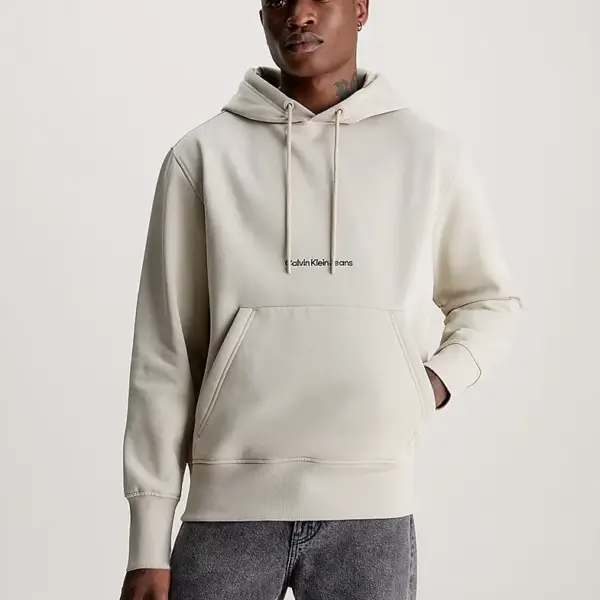 calvin klein Ανδρικό Φούτερ με Κουκούλα j30j322894 ped Μπεζ