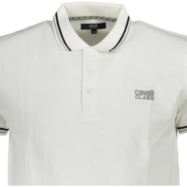 cavalli class Ανδρικό polo t shirt qxt64t kb002 00053 Λευκό
