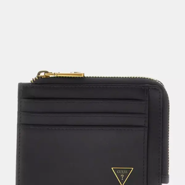 guess Δερμάτινο Ανδρικό Πορτοφόλι smsclelea75 bla Μαύρο