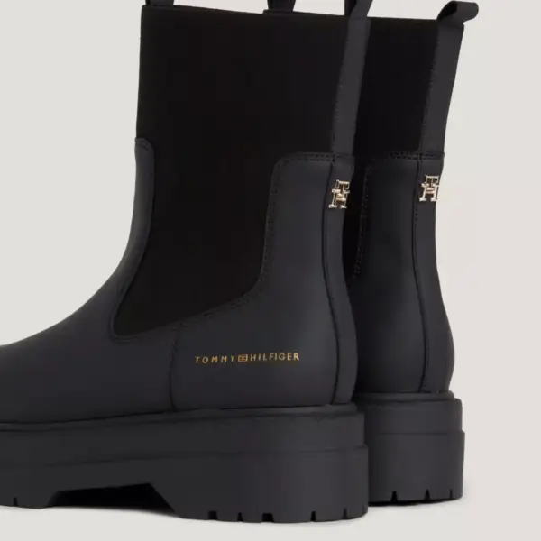 tommy hilfiger Γυναικεία Μποτάκια feminine seasonal utility boot fw0fw07226 bds Μαύρα
