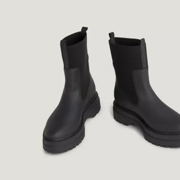 tommy hilfiger Γυναικεία Μποτάκια feminine seasonal utility boot fw0fw07226 bds Μαύρα