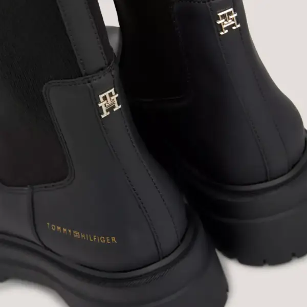 tommy hilfiger Γυναικεία Μποτάκια feminine seasonal utility boot fw0fw07226 bds Μαύρα