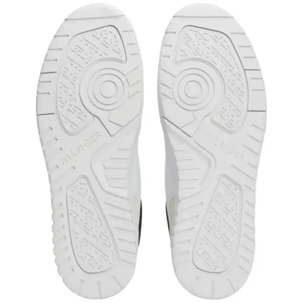 tommy hilfiger Ανδρικά Δερμάτινα sneakers th basket core lth mix ess fm0fm05058 ybs Λευκό