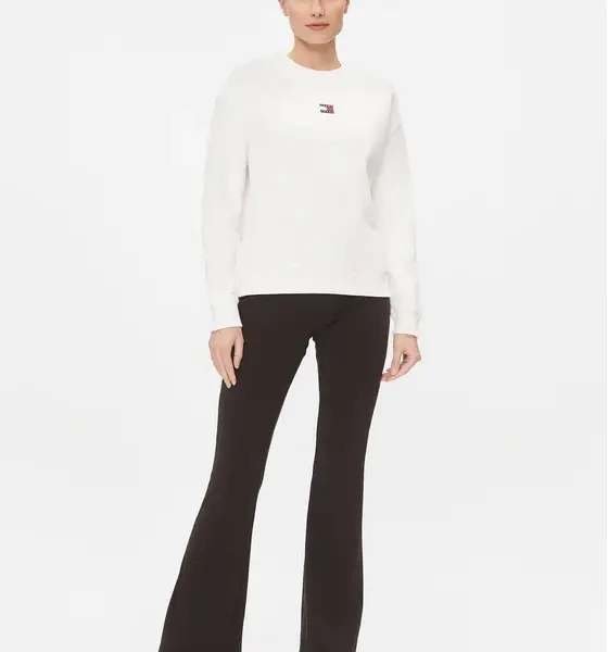 tommy hilfiger badge Γυναικείο Φούτερ dw0dw17325 ybr Λευκό