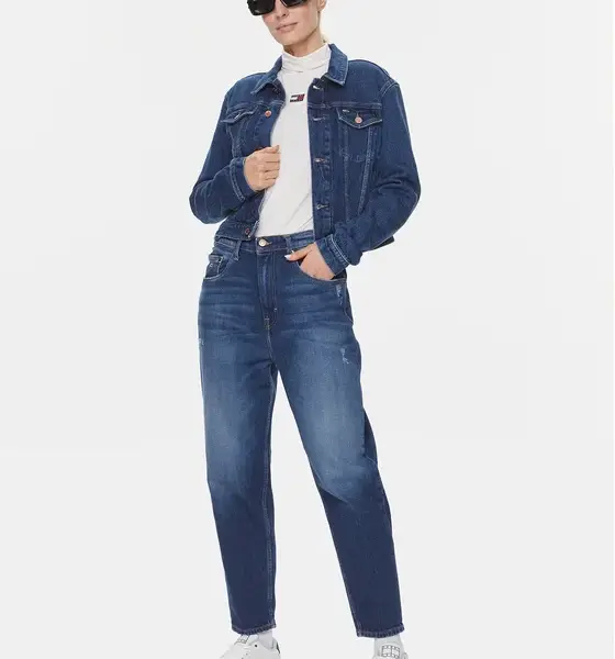 tommy hilfiger Γυναικείο Τζιν Μπουφάν izzie slim fit dw0dw17211 1bk Μπλε Σκούρο