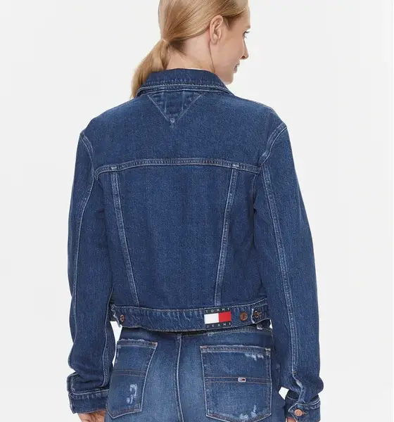 tommy hilfiger Γυναικείο Τζιν Μπουφάν izzie slim fit dw0dw17211 1bk Μπλε Σκούρο