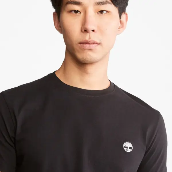 timberland Ανδρικό t shirt ss dunstan river jersey crew tee slim fit tb0a2bpr 001 Μαύρο