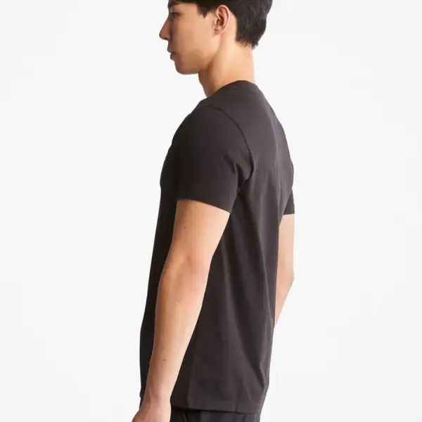 timberland Ανδρικό t shirt ss dunstan river jersey crew tee slim fit tb0a2bpr 001 Μαύρο