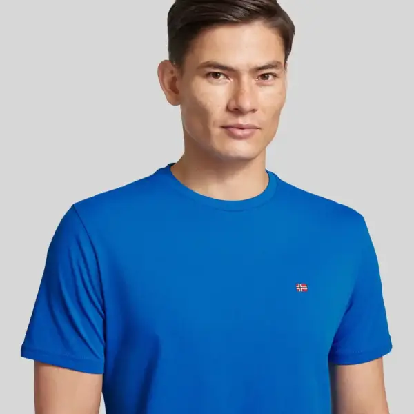 Napapijri - Ανδρικό T-shirt Salis Ss Sum Regular Fit NP0A4H8D-B2L Μπλε NP0A4H8DB2L