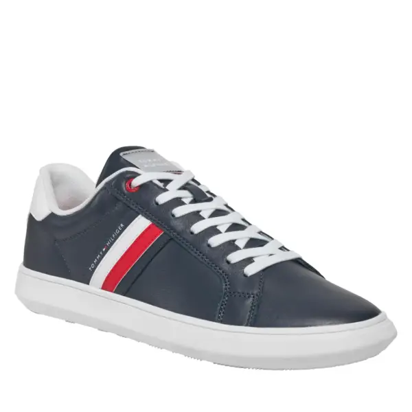 tommy hilfiger Ανδρικά sneakers essential leather cupsole fm0fm04921 dw5 Μπλε