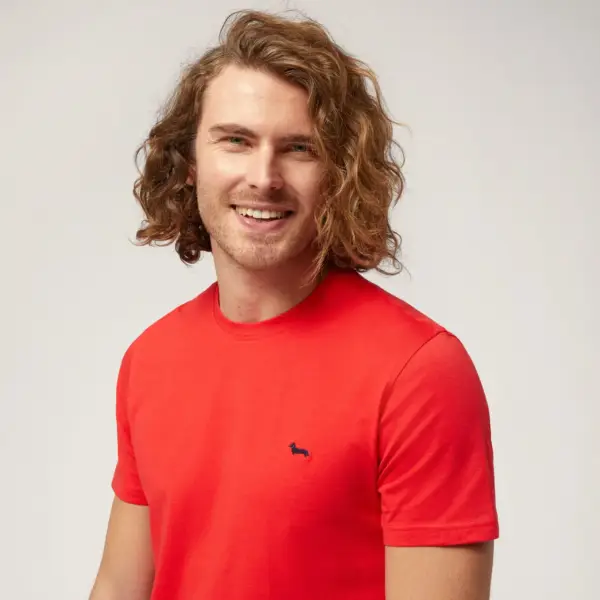 harmont & blaine Ανδρικό t shirt Κοντομάνικο slim fit inl001021223 510 Κόκκινο