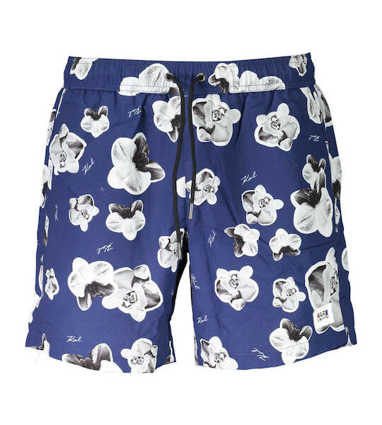 karl lagerfeld Ανδρικό Μαγιό Σορτς με Σχέδια kl20mbm12 navy Μπλε Ναυτικό