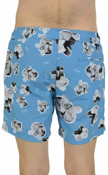 karl lagerfeld Ανδρικό Μαγιό Σορτς με Σχέδια kl20mbm12 sky Γαλάζιο