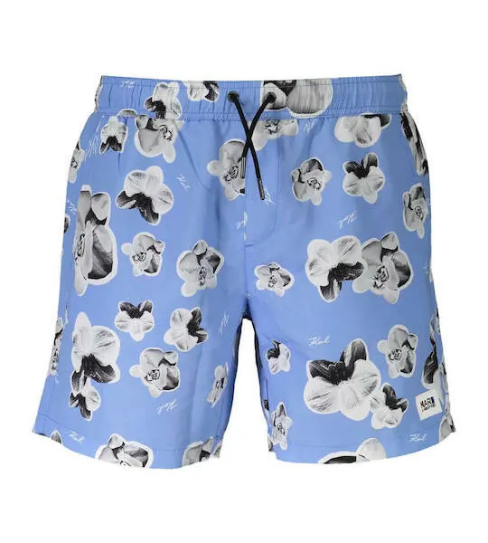 karl lagerfeld Ανδρικό Μαγιό Σορτς με Σχέδια kl20mbm12 sky Γαλάζιο