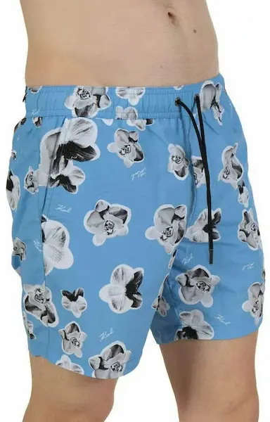 karl lagerfeld Ανδρικό Μαγιό Σορτς με Σχέδια kl20mbm12 sky Γαλάζιο