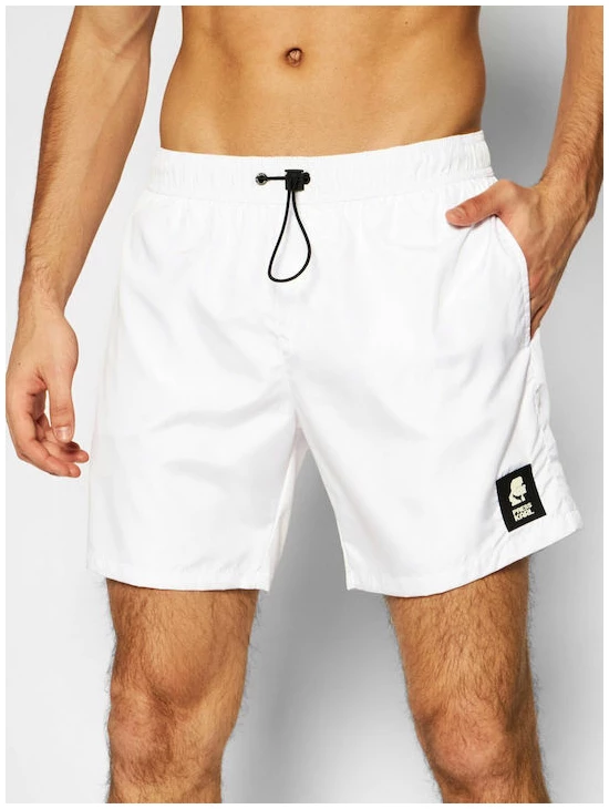 karl lagerfeld Ανδρικό Μαγιό Σορτς kl21mbm01 white Λευκό