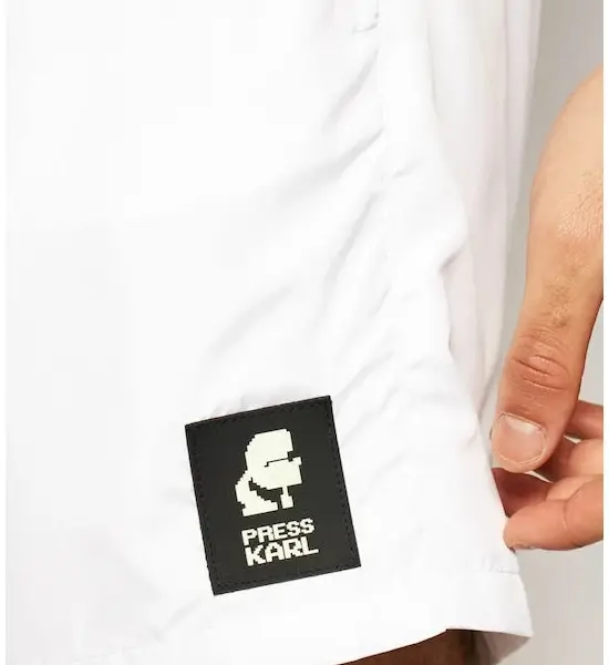 karl lagerfeld Ανδρικό Μαγιό Σορτς kl21mbm01 white Λευκό
