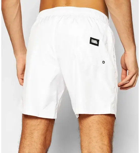 karl lagerfeld Ανδρικό Μαγιό Σορτς kl21mbm01 white Λευκό