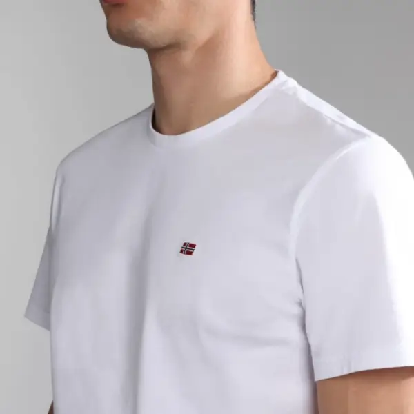 napapijri Ανδρικό t shirt salis ss sum regular fit np0a4h8d002 Λευκό