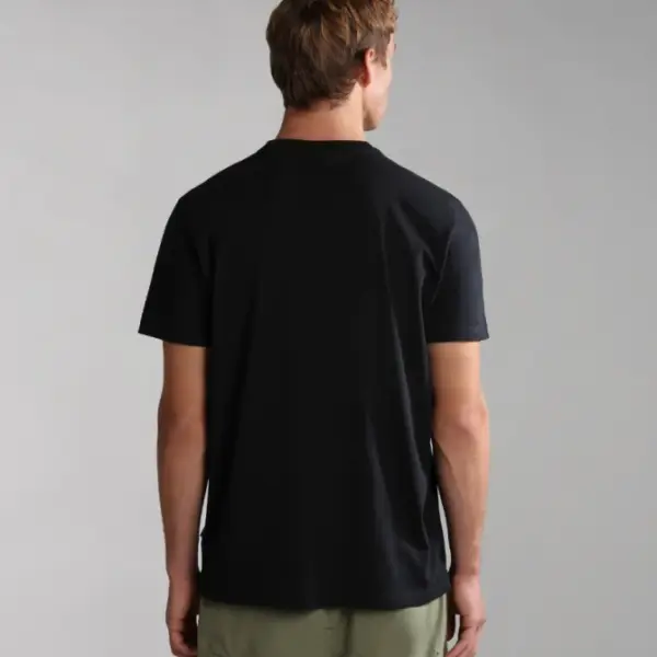 napapijri Ανδρικό t shirt salis ss sum regular fit np0a4h8d041 mαύρο