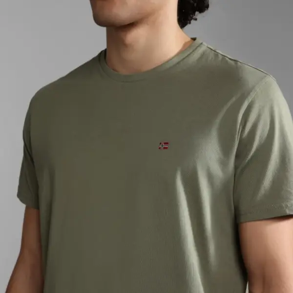 napapijri Ανδρικό t shirt salis ss sum regular fit np0a4h8d gae Λαδί