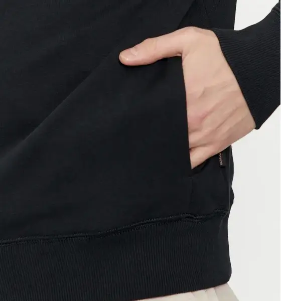 napapijri Ανδρική Ζακέτα balis full zip με Φερμουάρ και Κουκούλα regular fit np0a4hhv 041 mαύρο